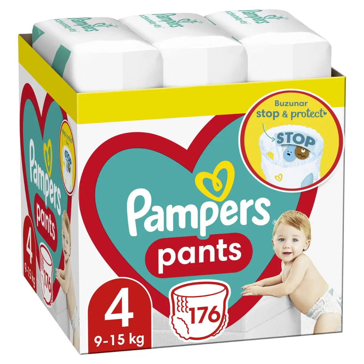 PAMPERS Active Baby Pants, scutece chilotel, 9-15 kg, Marime Nr.4 infant-ro