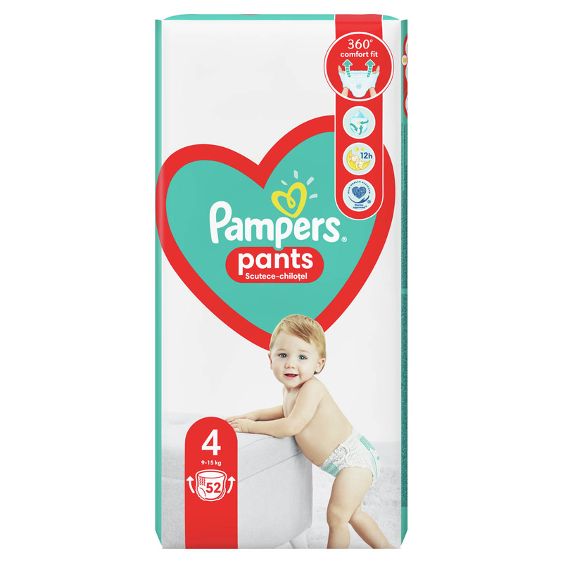 PAMPERS Active Baby Pants, scutece chilotel, 9-15 kg, Marime Nr.4 infant-ro