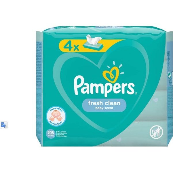 PAMPERS Fresh Clean, servetele umede, pentru copii infant-ro