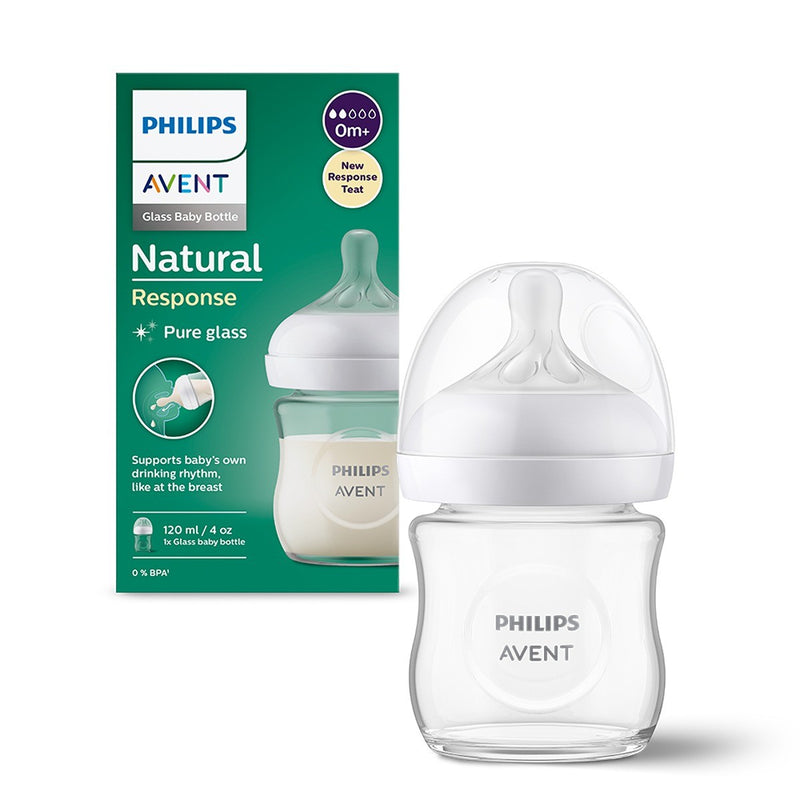 PHILIPS Avent, biberon, natural response, sticla, 1 luna+, 120 ml infant-ro