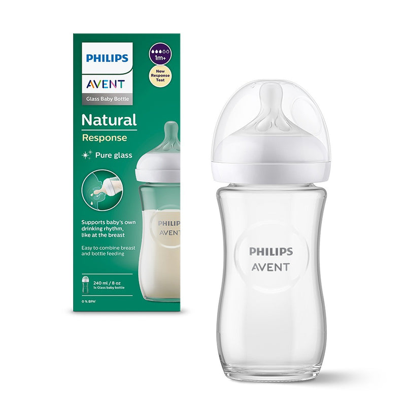 PHILIPS Avent, biberon, natural response, sticla, 1 luna+, 240 ml infant-ro