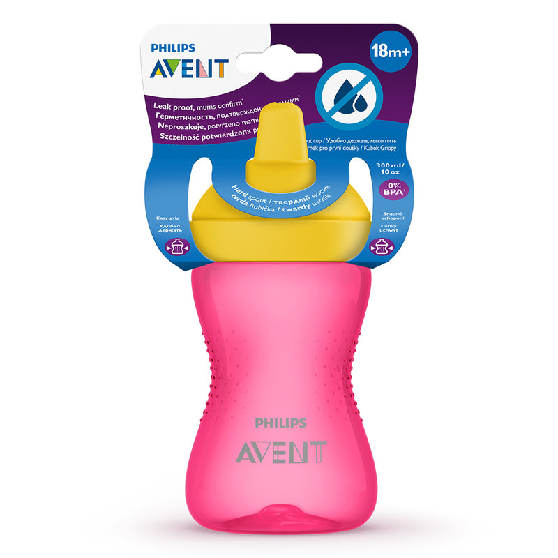 PHILIPS Avent, cana, cu tetina de formare dura, 18 luni+, roz, 300 ml infant-ro