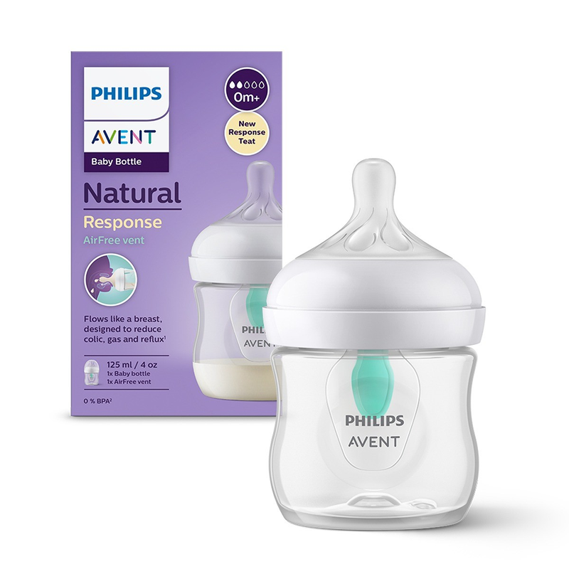 PHILIPS Avent, set cadou biberon natural response+ dispozitiv anticolici, 0 luni+, 125 ml infant-ro