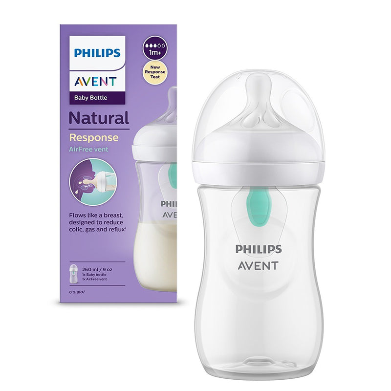 PHILIPS Avent, set cadou biberon natural response+ dispozitiv anticolici, 1 luna+, 260 ml infant-ro