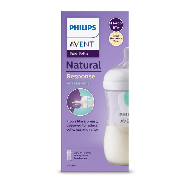 PHILIPS Avent, set cadou biberon natural response+ dispozitiv anticolici, 1 luna+, 260 ml infant-ro