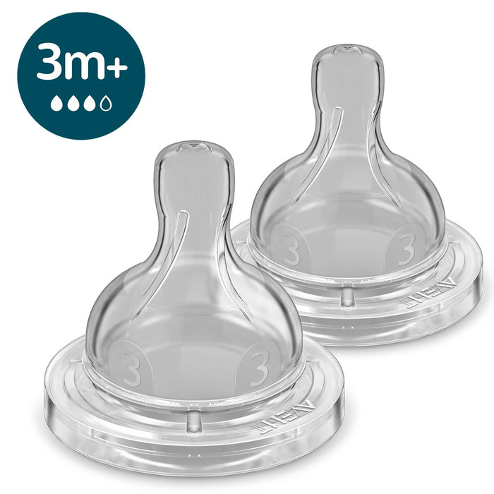 PHILIPS Avent, tetina anti-colici, Classic, debit de la 0 la 6 luni+, 2 buc, marimi diverse infant-ro