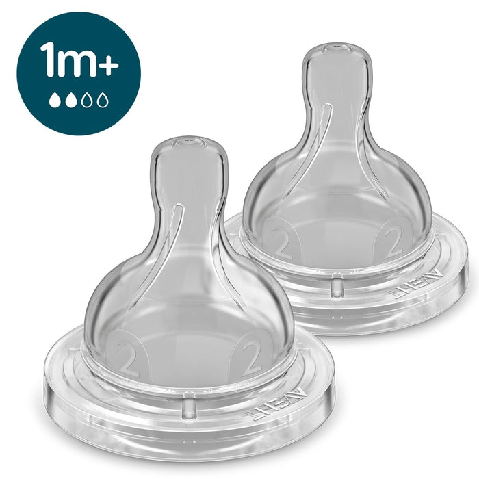 PHILIPS Avent, tetina anti-colici, Classic, debit de la 0 la 6 luni+, 2 buc, marimi diverse infant-ro