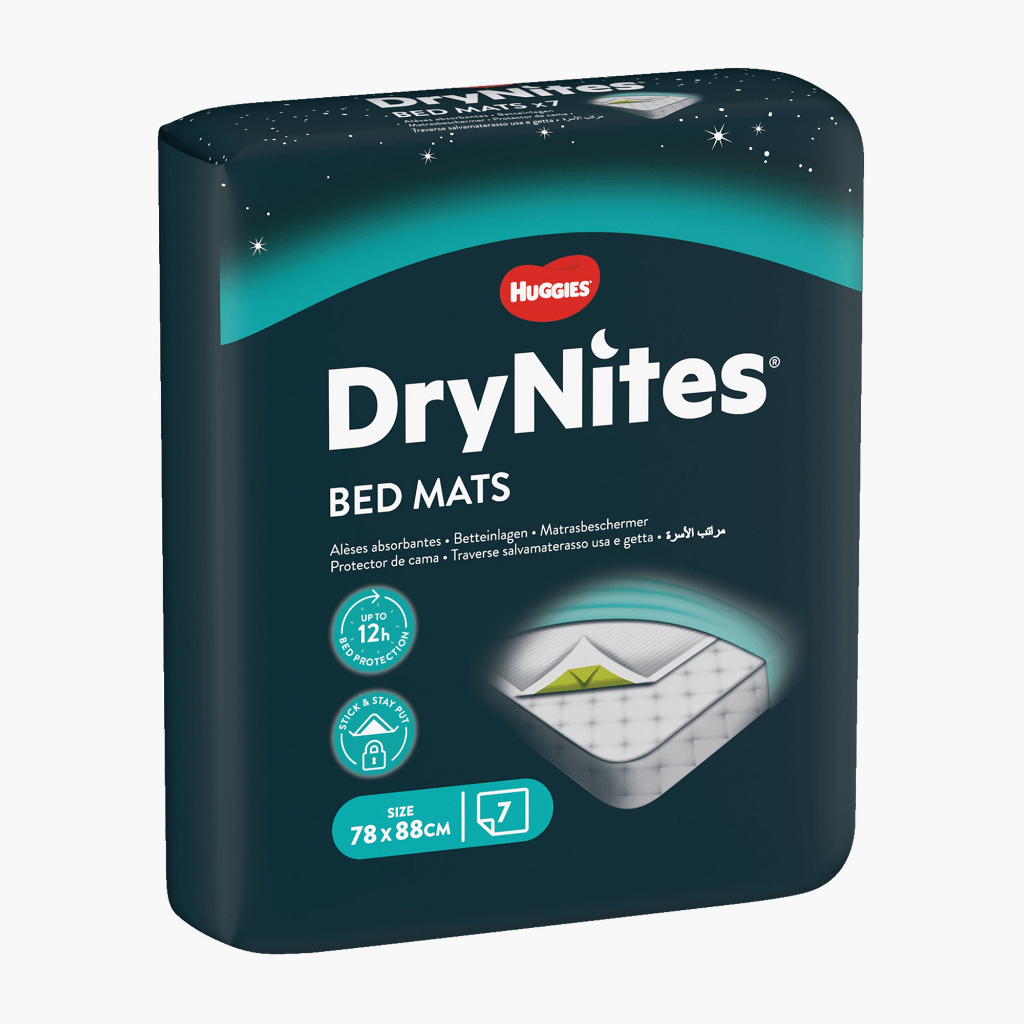 Protectie pentru pat absorbanta,Aleze Huggies DryNites, 7 buc infant-ro