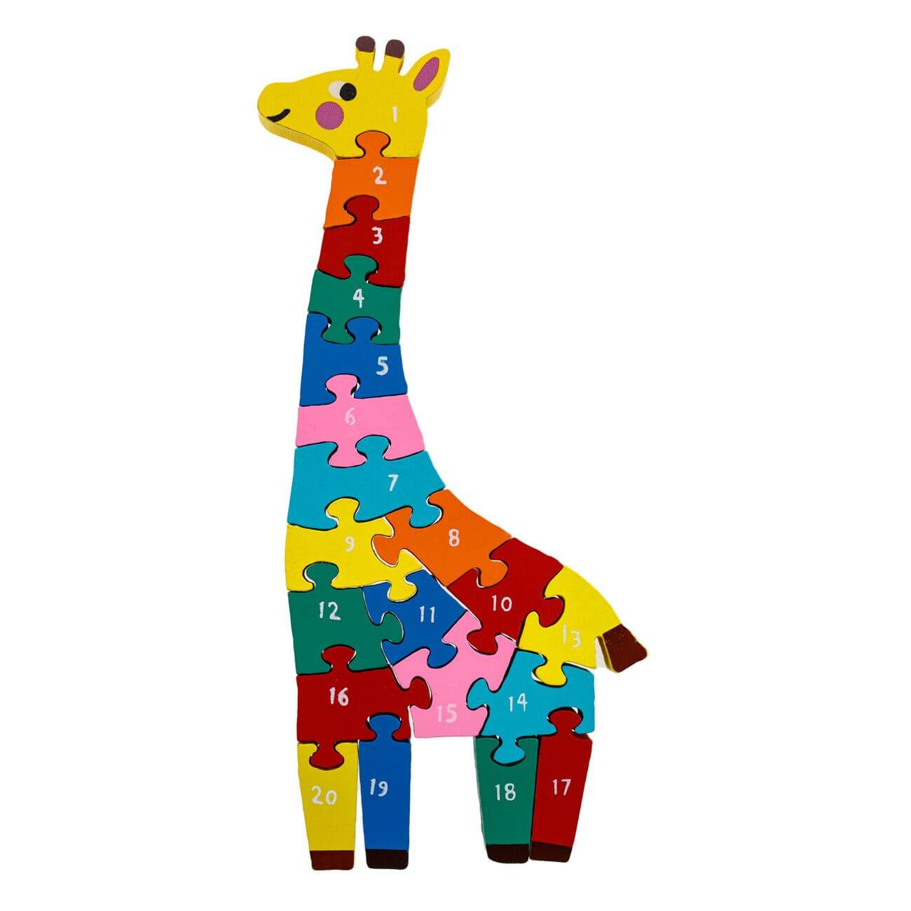 Puzzle din Lemn cu Cifre, Girafa infant-ro