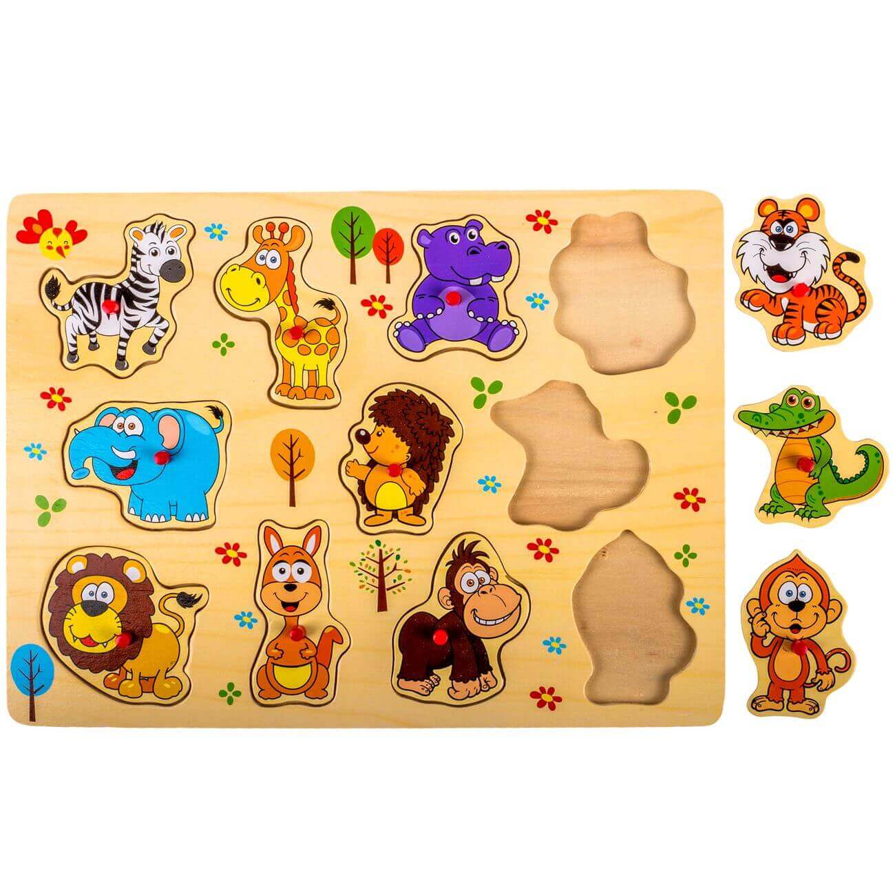 Puzzle din lemn cu buton |  |