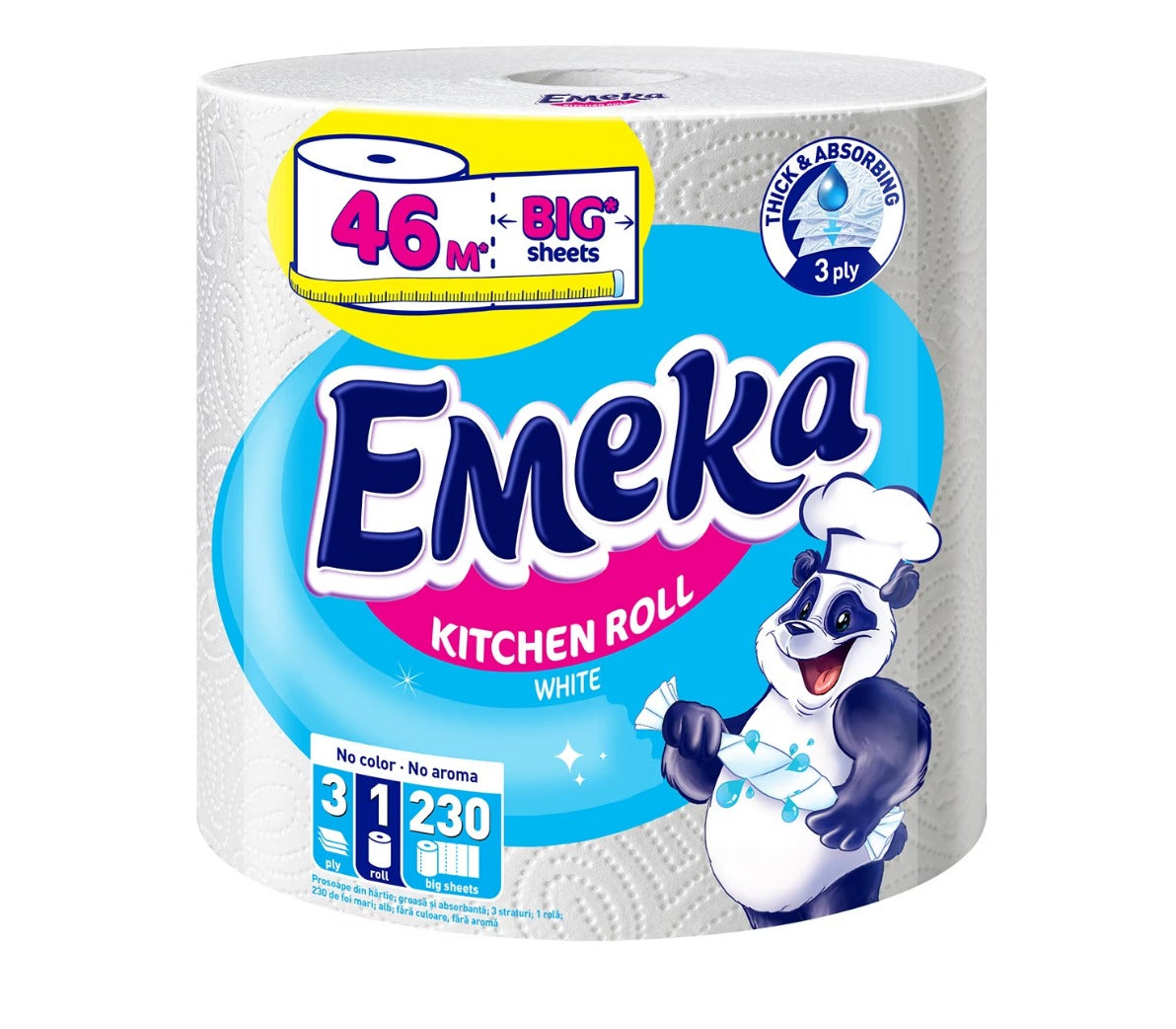 Emeka White | Prosop de bucatarie 3 Straturi | 230 Foi