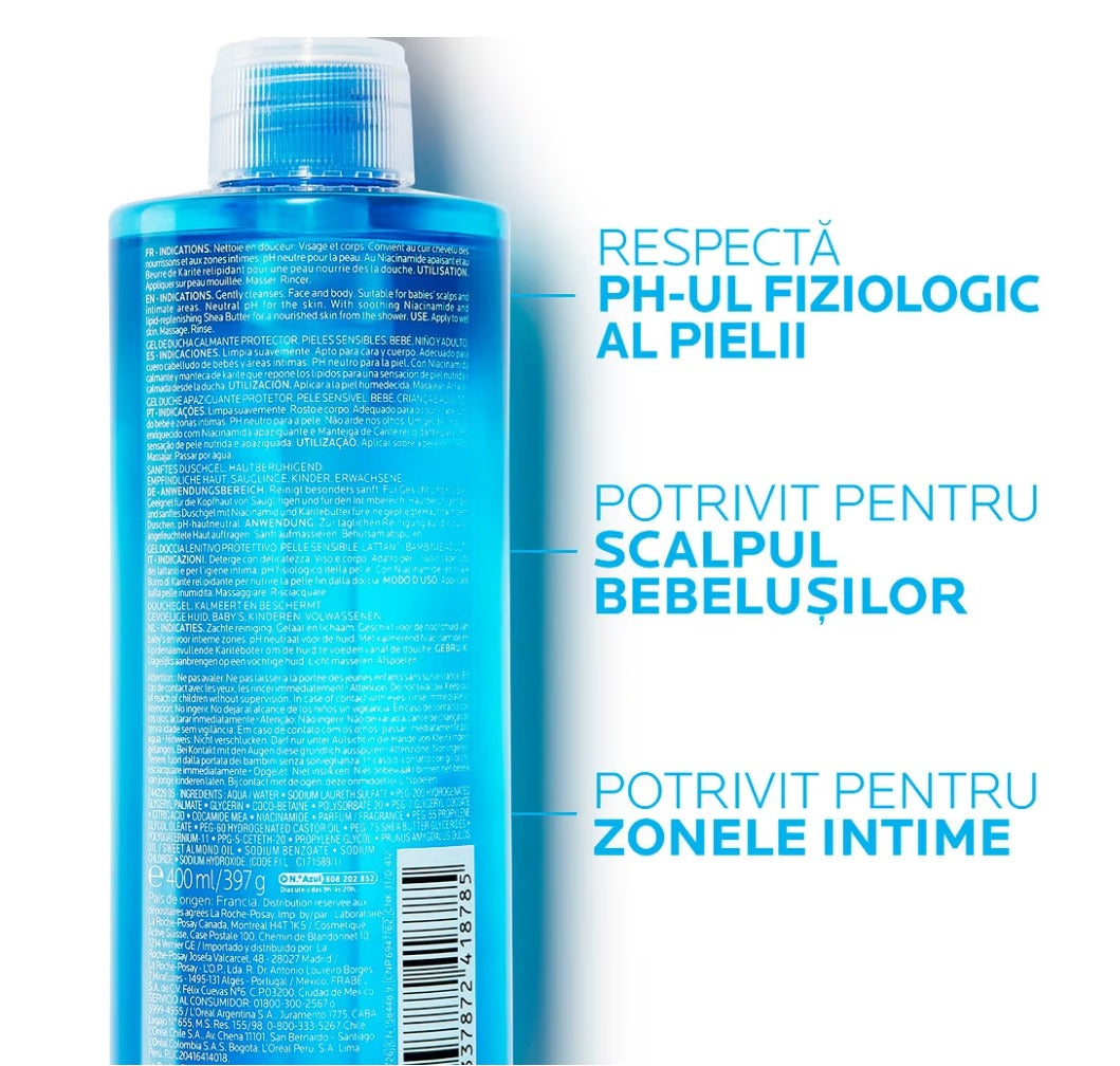 La Roche-Posay | Gel de Curatare Calmant pentru Pielea Sensibila sau Uscata Lipikar