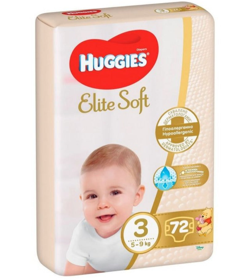 Scutece Huggies Elite Soft, 72 bucati, Marimea 3 infant-ro