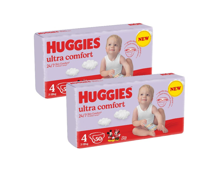 Scutece Huggies Ultra Comfort Mega UNISEX 4, 7-18 kg, 66 buc infant-ro