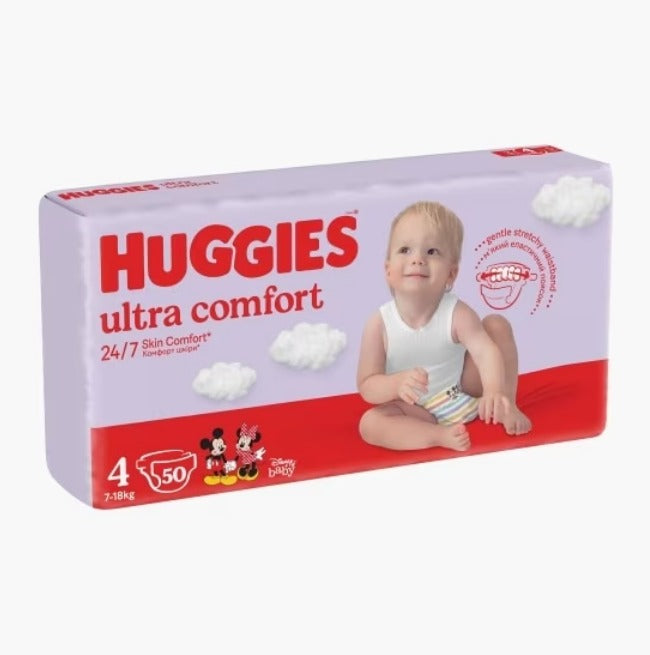 Scutece Huggies Ultra Comfort Mega UNISEX 4, 7-18 kg, 66 buc infant-ro