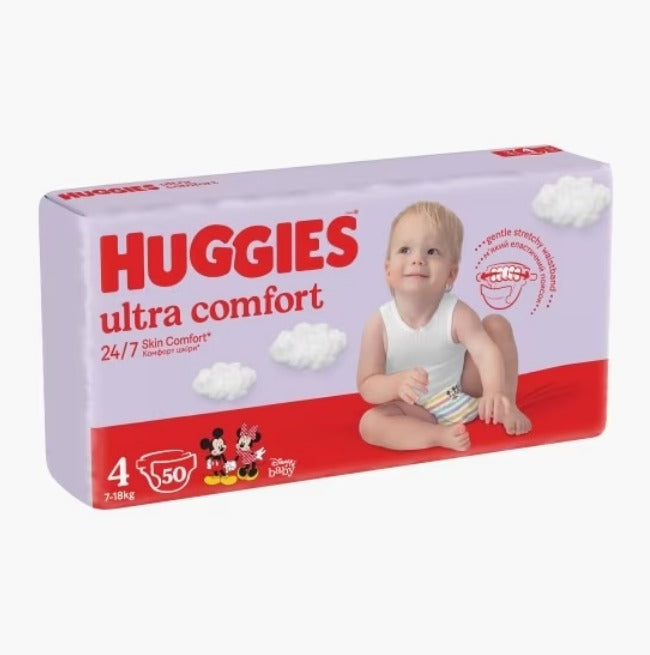 Scutece Huggies Ultra Comfort Mega UNISEX 4, 7-18 kg, 66 buc infant-ro