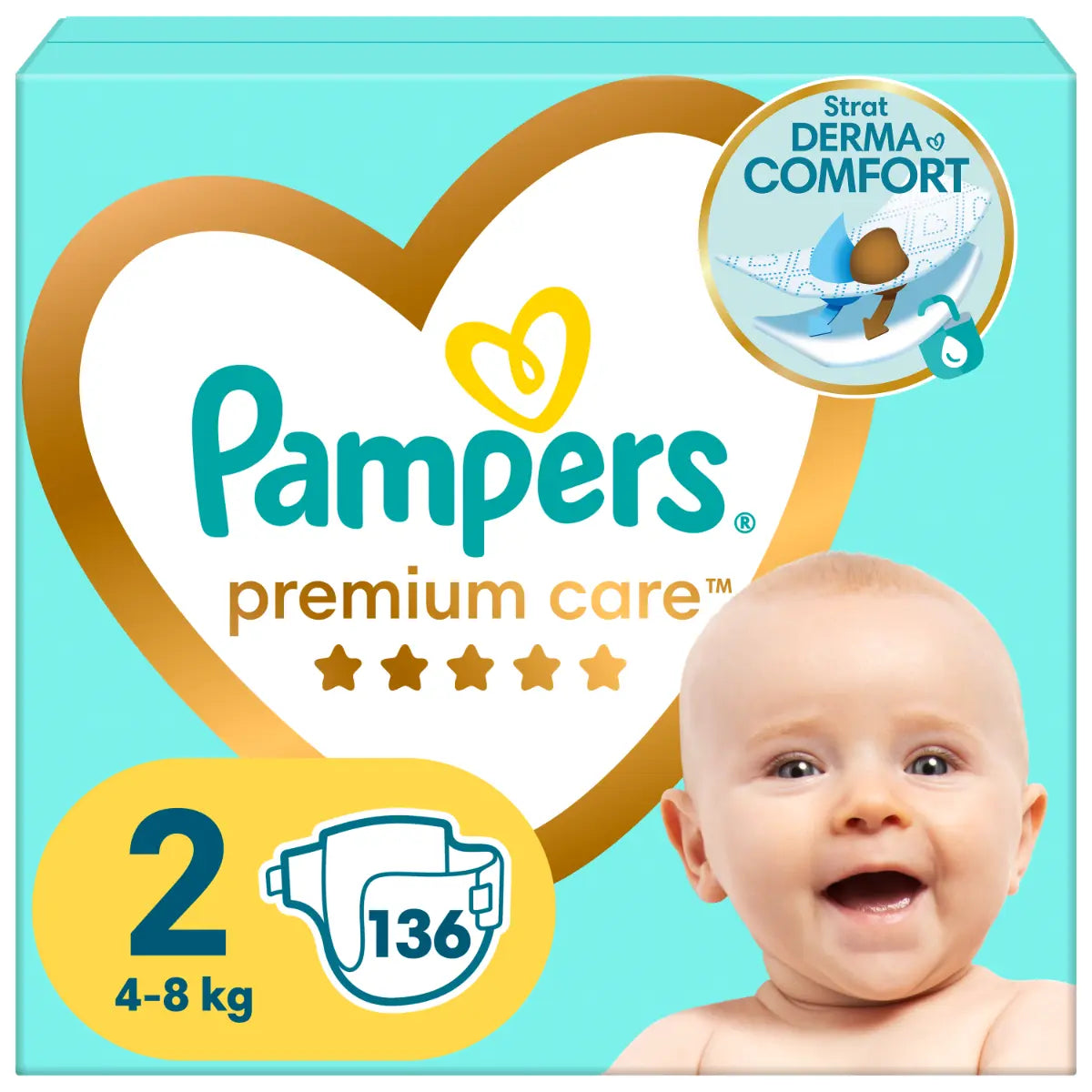 Scutece Pampers Premium Care, 4-8 kg, Marimea Nr.2 infant-ro