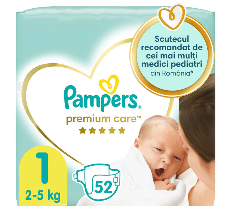 Scutece Pampers Premium Care, Nou Nascut, 2-5 kg, Marimea Nr.1 infant-ro