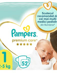 Scutece Pampers Premium Care, Nou Nascut, 2-5 kg, Marimea Nr.1 infant-ro