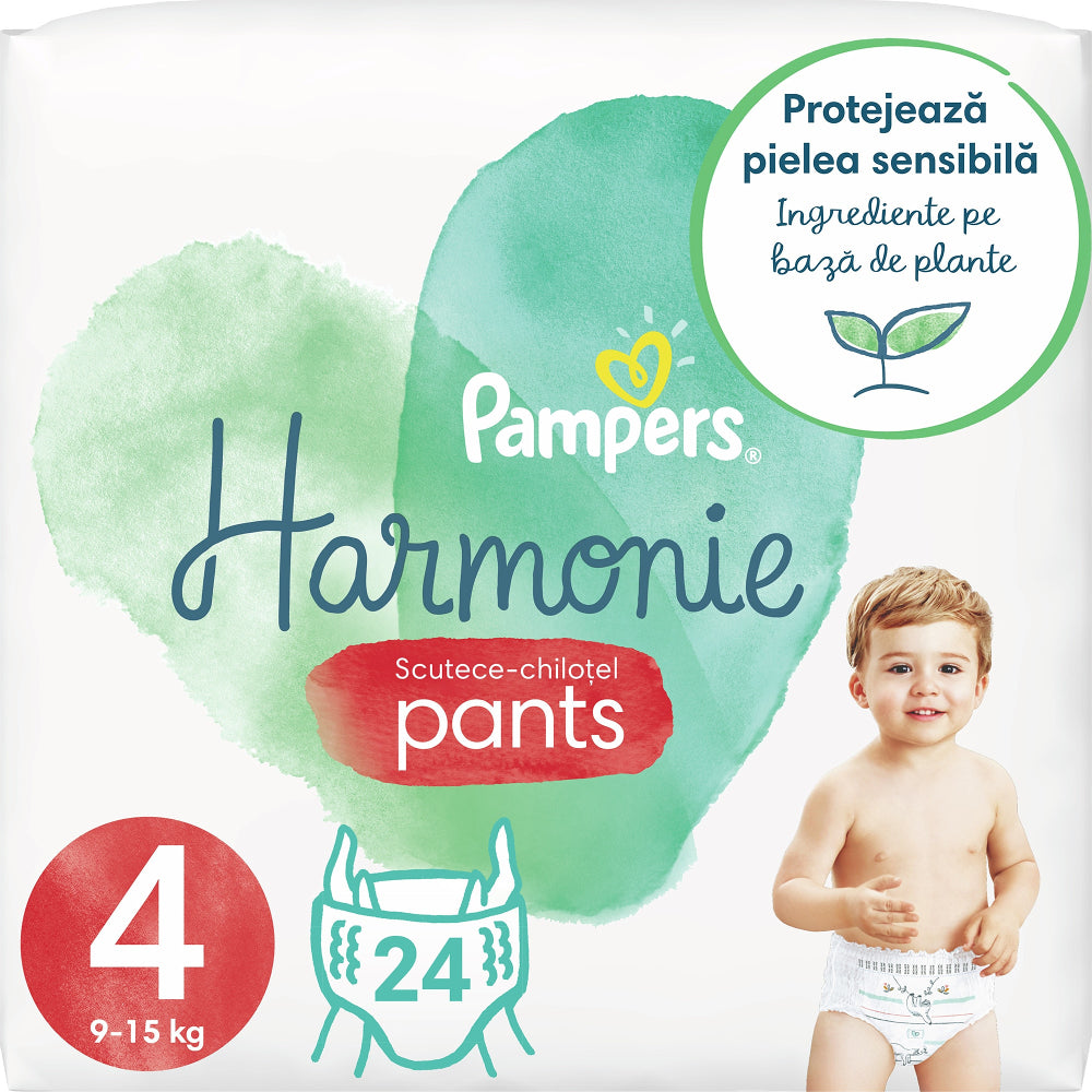 Scutece-chilotel Pampers Harmonie, 9-15 kg, Marimea Nr.4 infant-ro