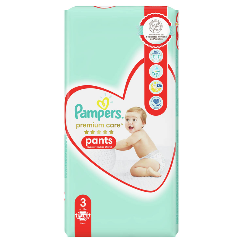 Scutece-chilotel Pampers Premium Care, 6-11 kg, Marime Nr.3 infant-ro