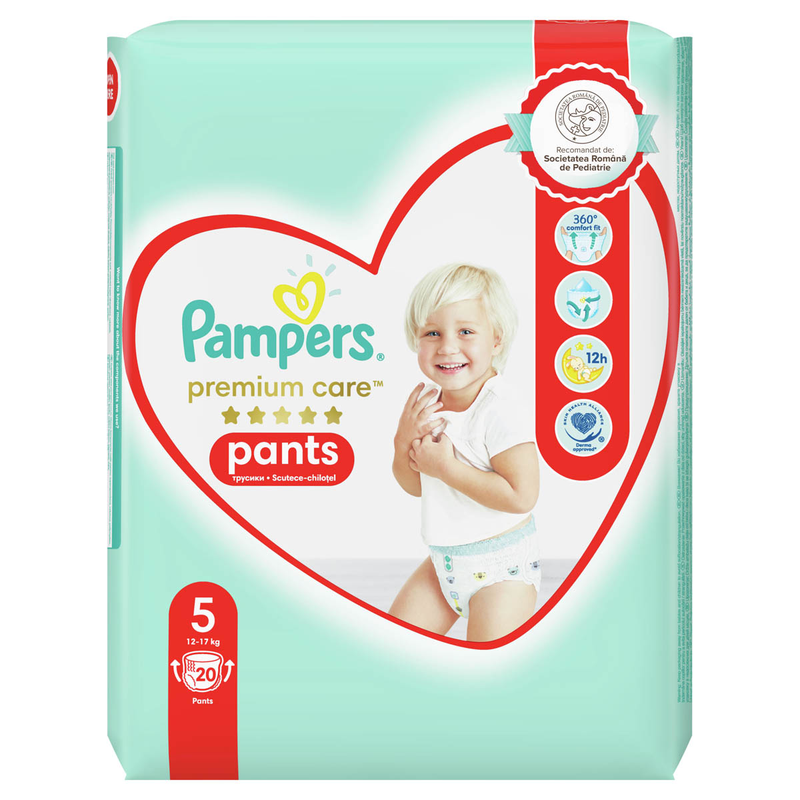 Scutece - chilotel Pampers Premium Care Pants, 12-17 kg, Marime Nr.5 infant-ro