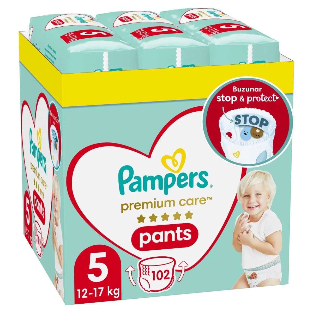 Scutece - chilotel Pampers Premium Care Pants, 12-17 kg, Marime Nr.5 infant-ro