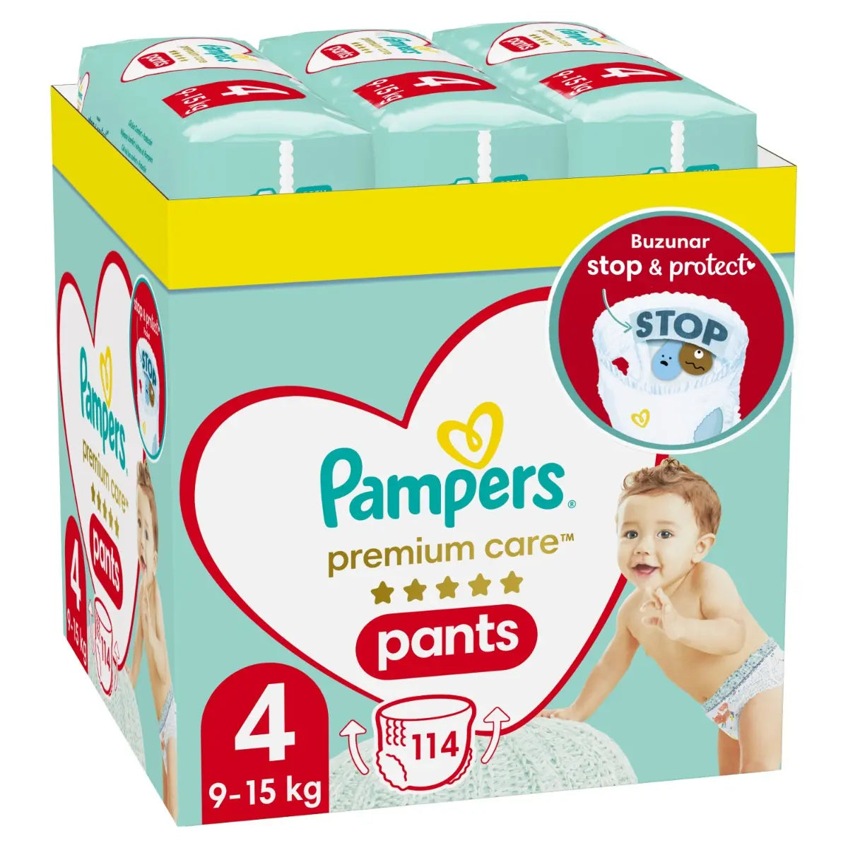 Scutece-chilotel Pampers Premium Care Pants, 9-15 kg, Marime Nr.4 infant-ro
