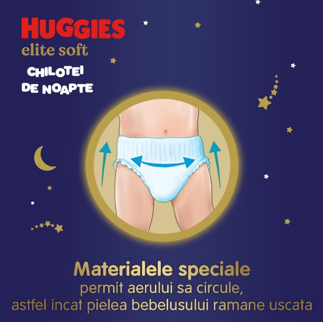 Scutece chilotel de noapte Huggies Elite Soft Pants Overnight Marimea Nr.6 infant-ro