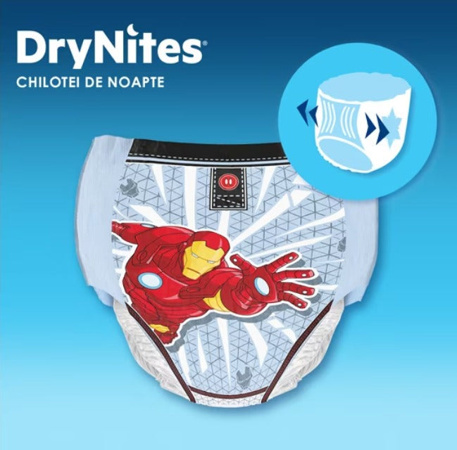 Scutece chilotel pentru noapte Huggies DryNites 4-7 ani, Boy, 17-30kg, 10 buc, Marimea Nr.10 infant-ro