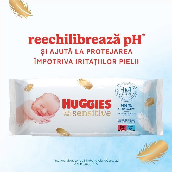 Servetele Umede Huggies Extra Care Sensitive infant-ro