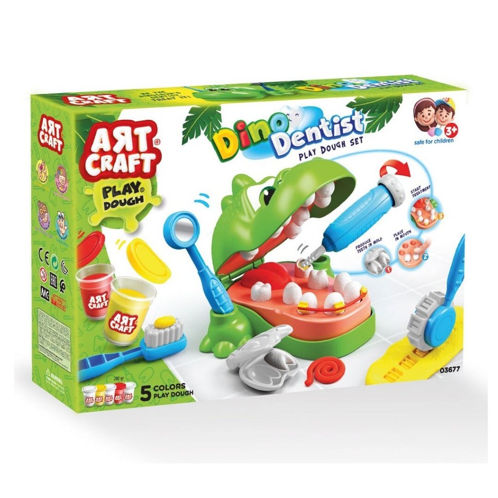 Set Art Craft - Dino Dentist, 5 cutii, 280 g infant-ro