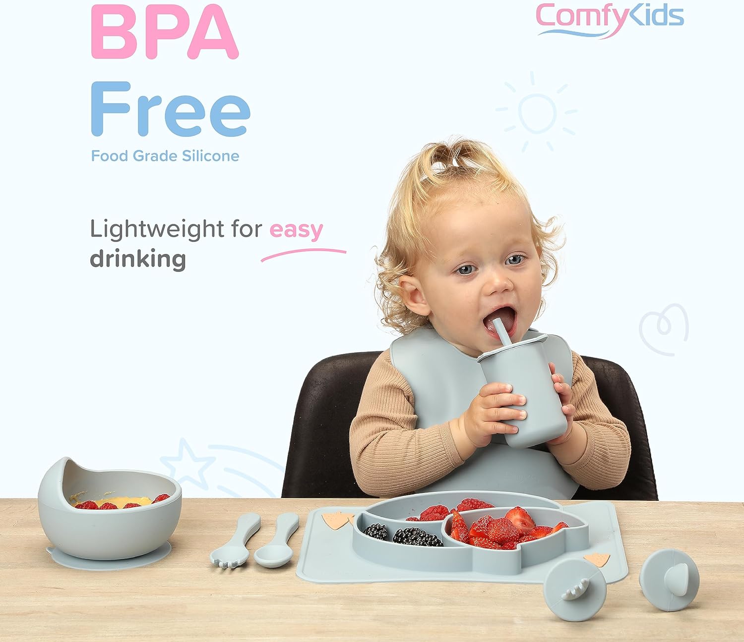 Set Diversificare din silicon cu pahar de invățare infant-ro