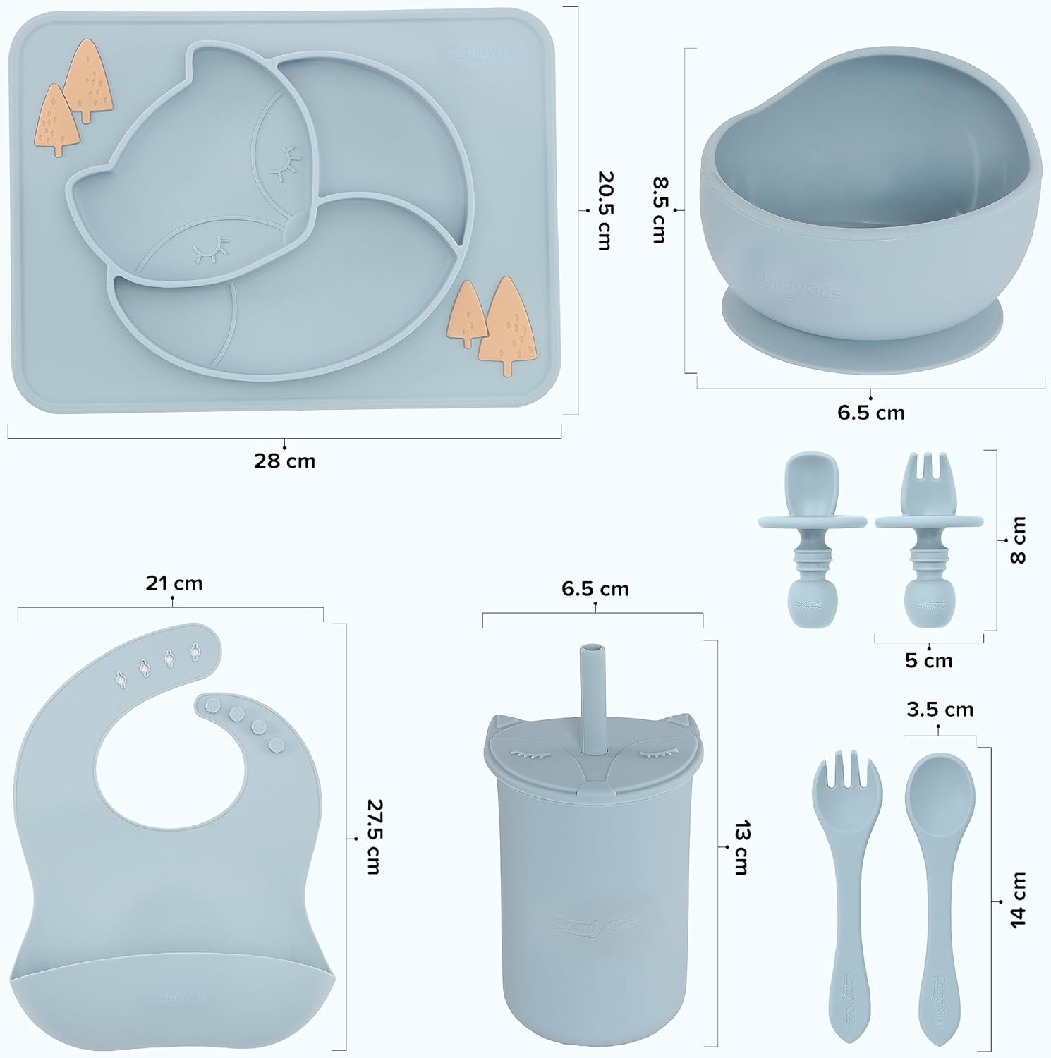 Set Diversificare din silicon cu pahar de invățare infant-ro