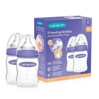 Set biberon cu flux lent 0 luni,+ 2 x 160ml Lansinoh infant-ro