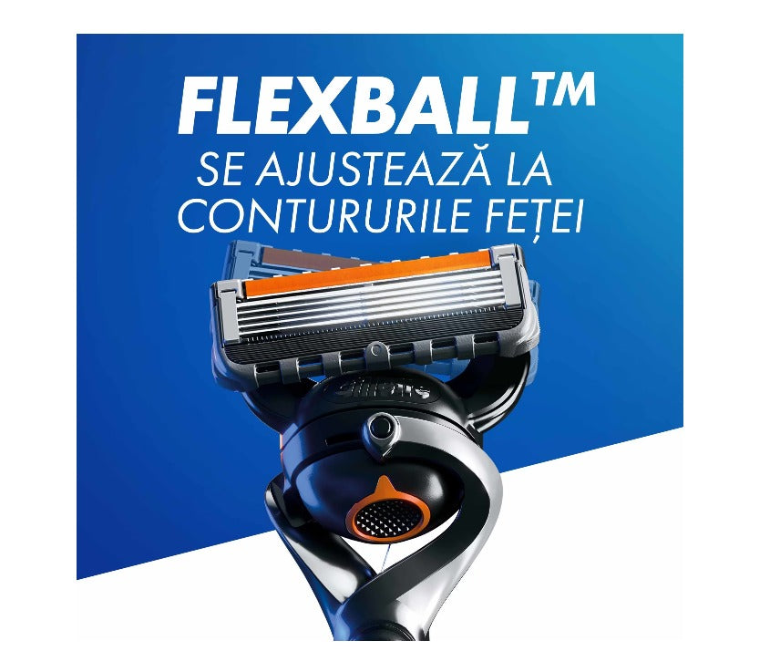 Set cadou GILLETTE Fusion Proglide, aparat de ras cu 1 rezerva + gel de ras Fusion Sensitive 200 ml + trusa de voiaj infant-ro