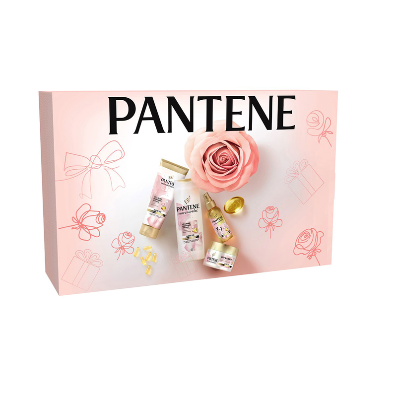 Set cadou PANTENE Pro-V Miracles Lift & Volume, sampon 300 ml + balsam de par 200 ml + masca de par 160 ml + ulei de par 7 in 1, 100 ml infant-ro