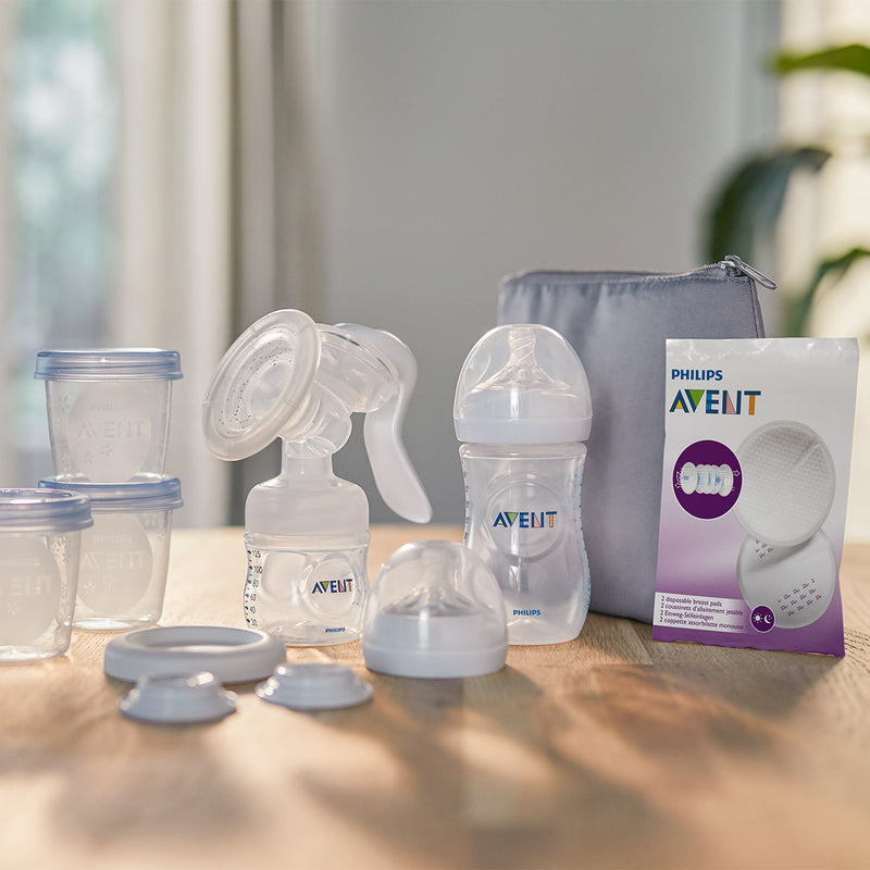 Set cu pompa manuala de san Philips-AVENT SCF430/16, tehnologie Natural Motion, marime universala infant-ro