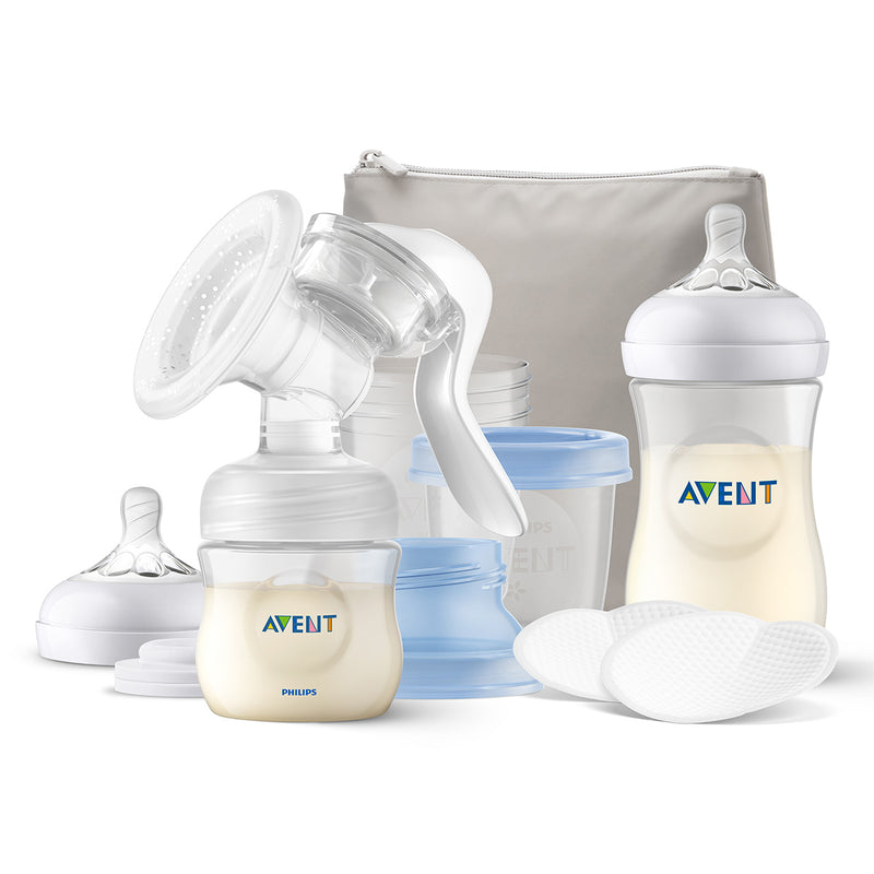 Set cu pompa manuala de san Philips-AVENT SCF430/16, tehnologie Natural Motion, marime universala infant-ro