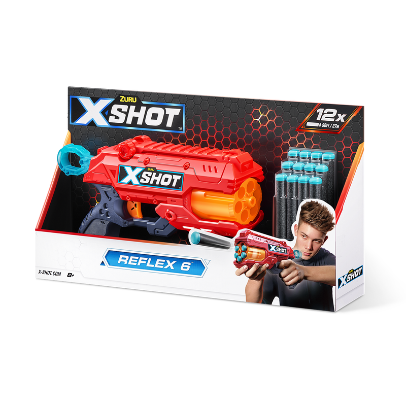 X-SHOT Blaster Excel Reflex, arma de jucarie, 12 proiectile infant-ro