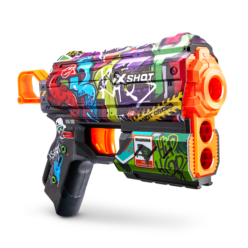 X-SHOT Blaster Skins Flux, arma de jucarie, 8 proiectile infant-ro