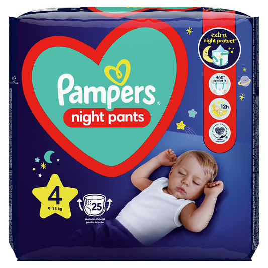 Pampers Night Pants - Nr 4 (9-15 kg) / 25 buc / Value Pack [ps:850c6a31-32db-45c1-88d4-cdd9e83f331b]