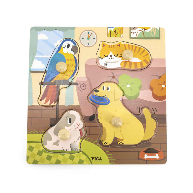Puzzle cu manere Animale de companie, Viga