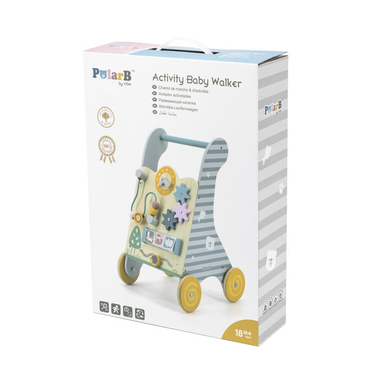 Antemergator gri cu activitati tip Montessori, PolarB, Viga - Imagine 6