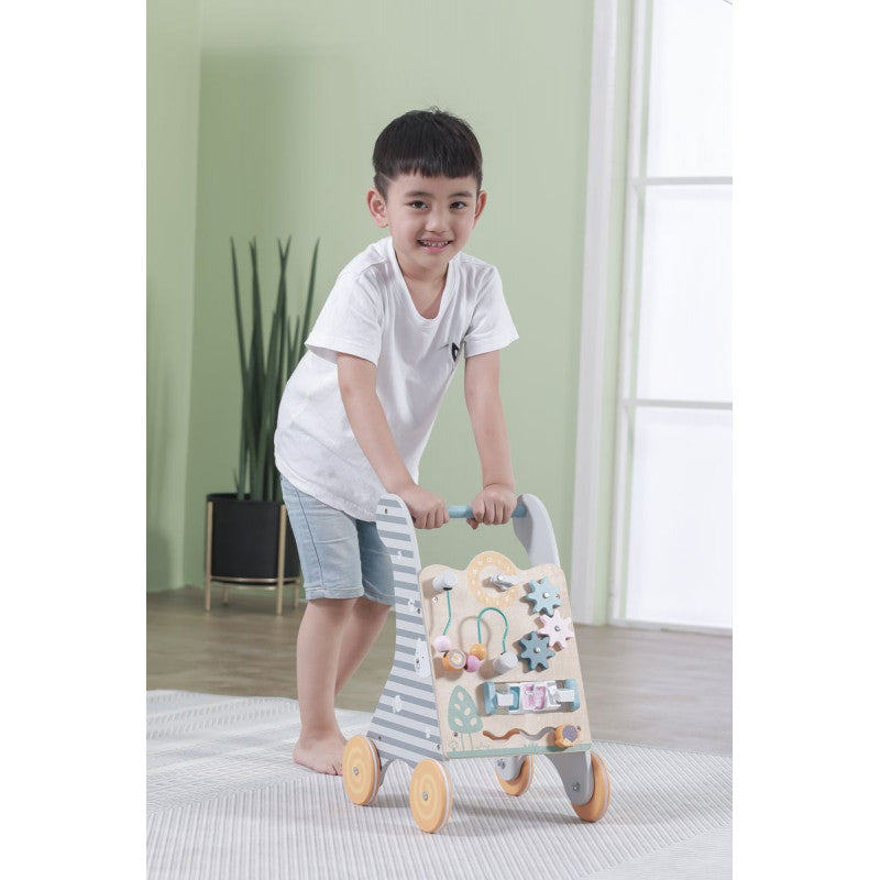 Antemergator gri cu activitati tip Montessori, PolarB, Viga - Imagine 8