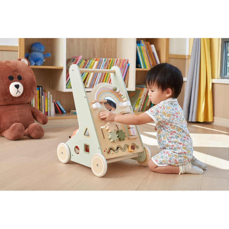 Antemergator verde cu activitati Montessori, PolarB Viga