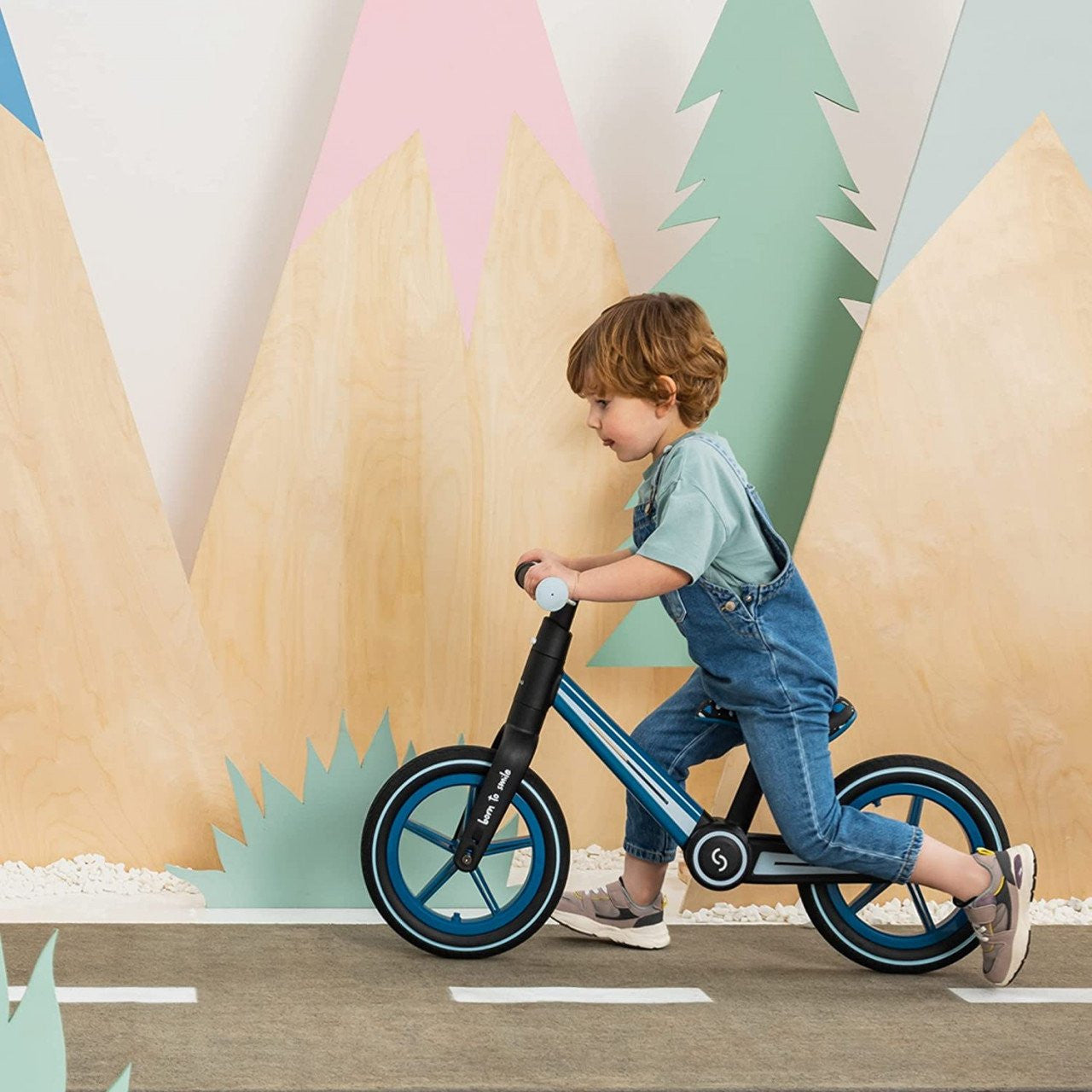 Bicicleta pliabila fara pedale Skiddou Ronny, Denim, Albastru - Imagine 12