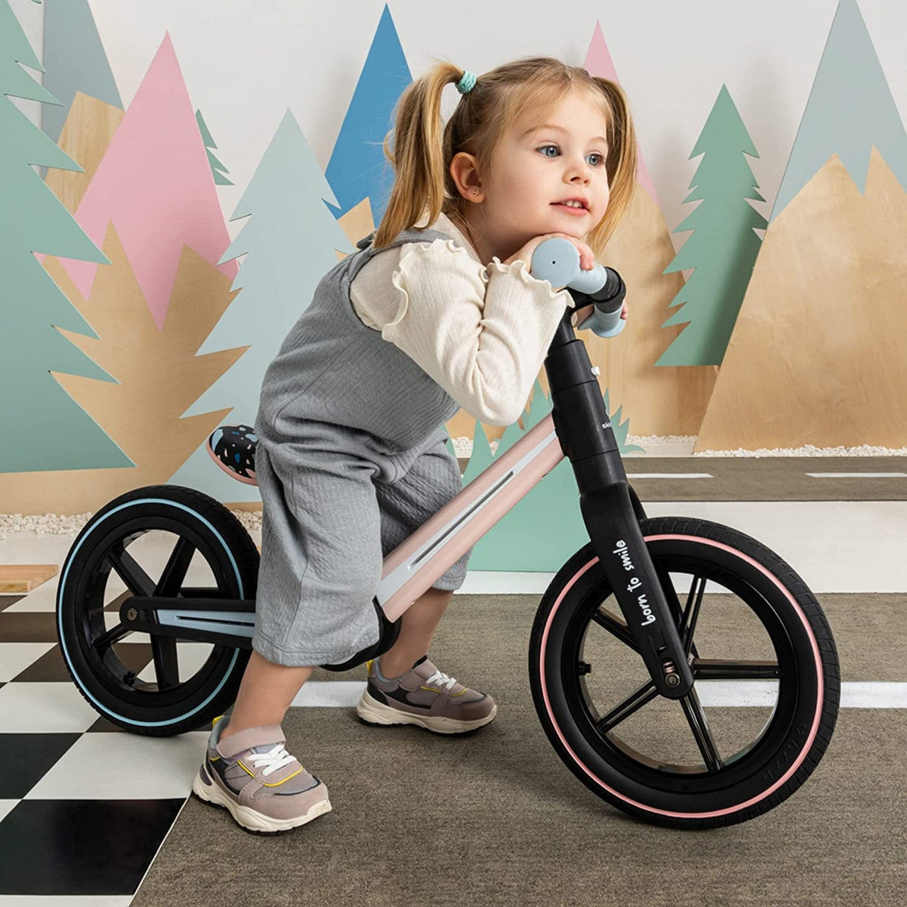 Bicicleta pliabila fara pedale Skiddou Ronny, Keep Pink, Roz