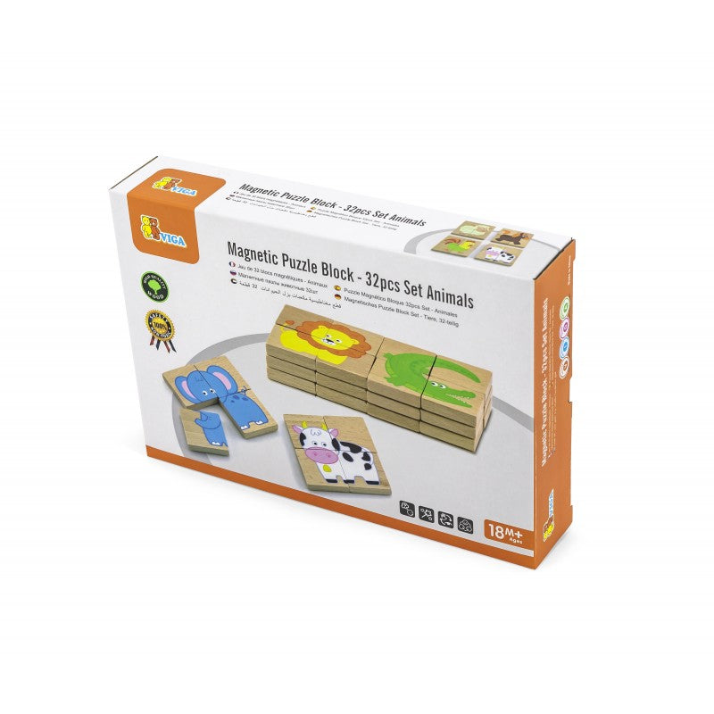 Blocuri magnetice cu imagini animale, Viga