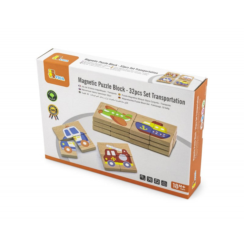 Blocuri magnetice cu imagini mijloace de transport, Viga